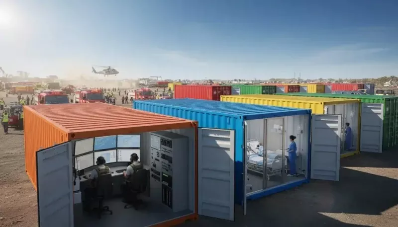 Xây dựng thép container cứu trợ thiên tai khẩn cấp