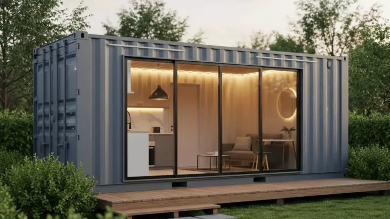 Container thép xếp chồng một tầng